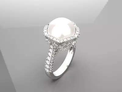 bride pearl ring pr0009 3D print model