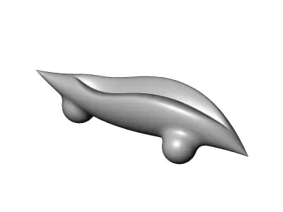 Miniature vehicle automotive speed sculpture N004 3D print model