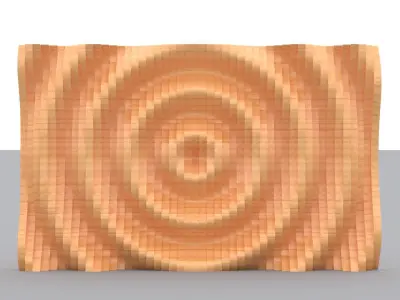 Parametric Wall Sine Pattern 3D model