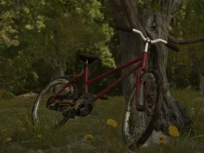 Gameready Low-poly Bike Free low-poly 3D model
