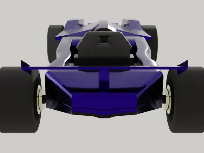 Racing car - Formula1 concept Low-poly 3D model