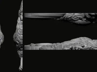 Rooster reliefs 2 3D print model