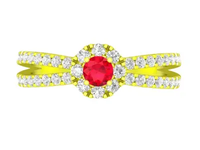 A5354 Fashion Diamond Women Ring 3D print model