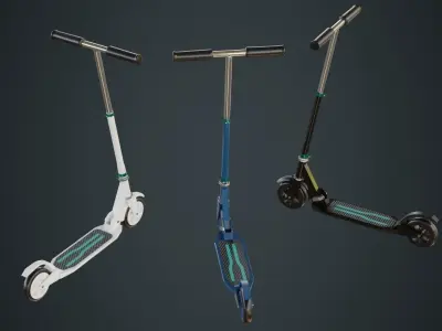 Kick Scooter 2A Low-poly 3D model