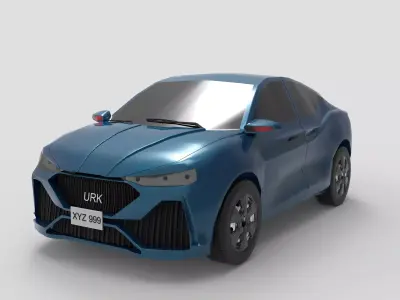 modern  Car Low-poly 3D model