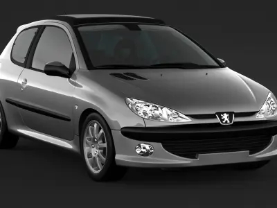 Peugeot 206 GTI 3D model