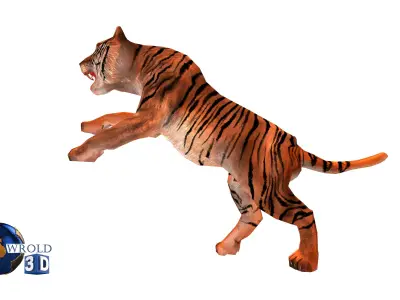  Tiger rigged Animated Lowpoly 3d model Low-poly 3D model