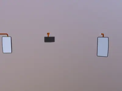Truck Mirror Low-poly 3D model
