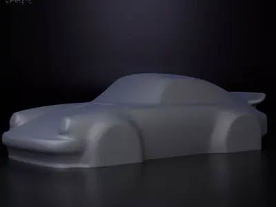 Porsche 911 simplified decorative model 3D print model