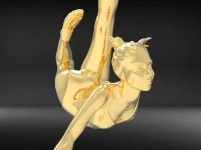 Pendant Gymnastic girl 3D print model
