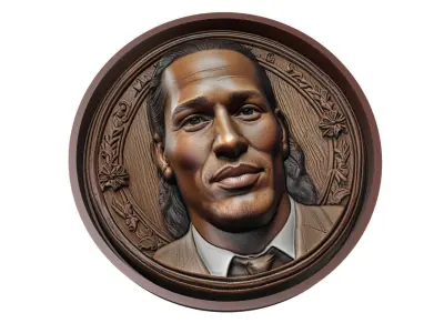 Virgil van Dijk Footballer Medallion 3D print model