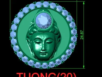 Buddha Shakyamuni Rings 3D print model