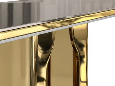 Botega Gold Table By Elve Luxury 3D model