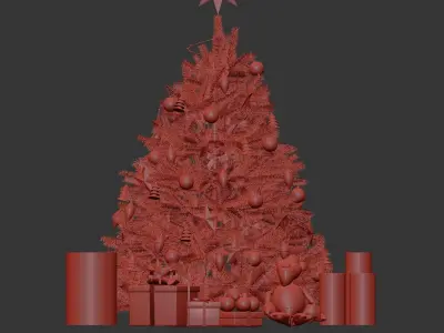 Christmas tree 3D model 7
