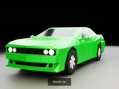 Low poly cars sports car 3D Model Pack