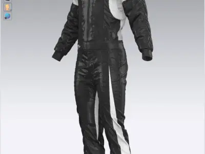 Racing Outfit - 104 Marvelous Designer and Clo3D 3D model