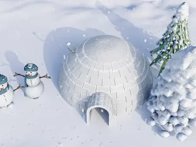 Christmas  3D Pack Low-poly 3D model