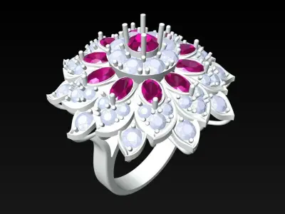 Diamond Ring - Womens Rings - N3659 3D print model