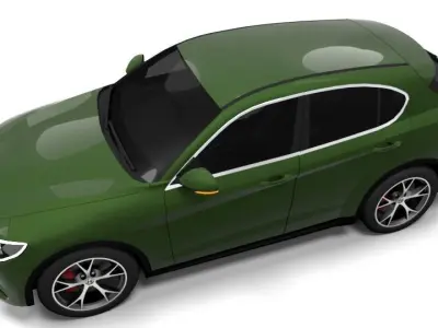 ALFA ROMEO STELVIO Low-poly 3D model