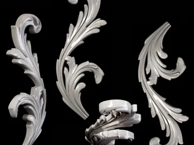 Classic carved 055 3D model