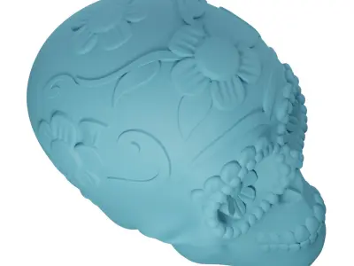 FRIDA KAHLO SUGAR SKULL 3D MODEL 3D print model