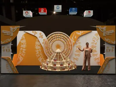 book stall frankfurt book exhibition stand 3D model