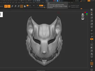 wolf mask 3D model