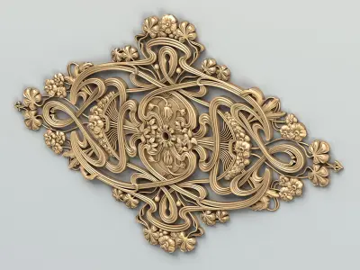 Round rosette 036 3D model