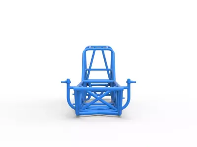 Frame of Vintage Dirt Modified stock car Version 3 Scale 1 to 25 3D print model
