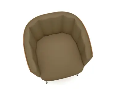 The modern office chair Low-poly 3D model