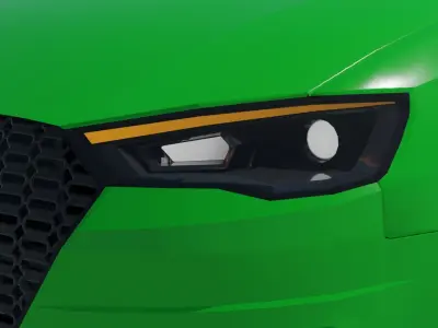 Realistic Hatchback car 3D model