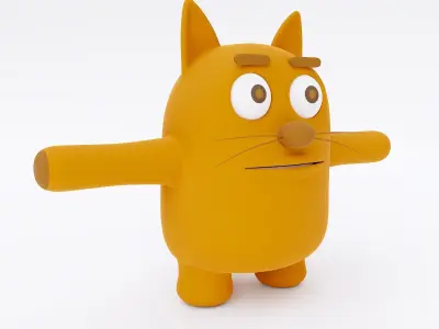 Cat animal cartoon 3dmodel 3D model