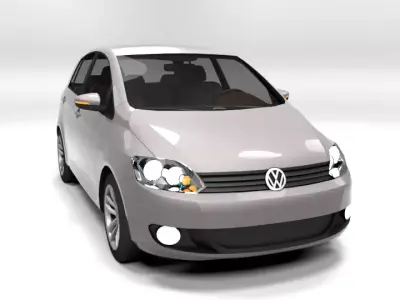 GOLF 6 PLUS LOWPOLY Low-poly 3D model