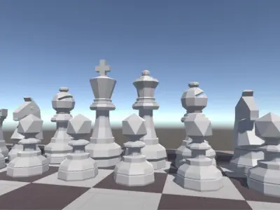 Low Poly Chess Pack Free low-poly 3D model