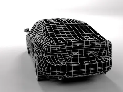 VOLVO S60 LOWPOLY Low-poly 3D model