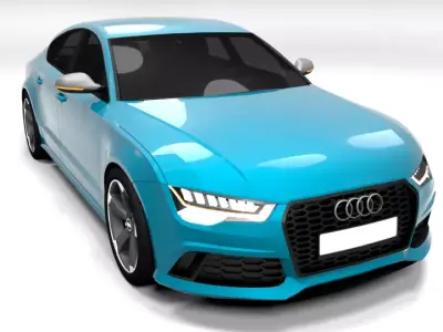 AUDI RS7 2015 Low-poly 3D model