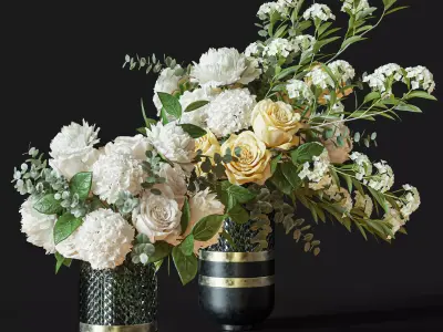 Flower Set 040 3D model