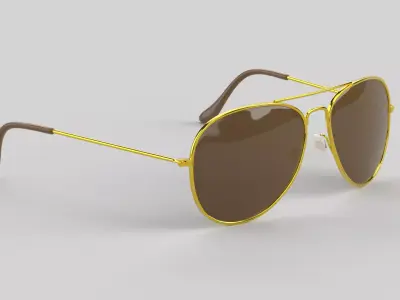Aviator Eyewear Glasses Low-poly 3D model