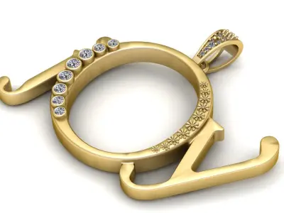 LOVE ALPHABET PENDANT 3D PRINTABLE MODEL  3D print model