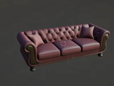 SOFA model for Rendering Low-poly 3D model