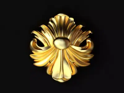 Central decor ornament for furniture 3D model 36
