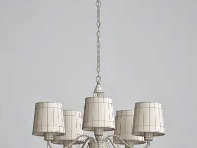 ORLEAN chandelier with four shades 3D model