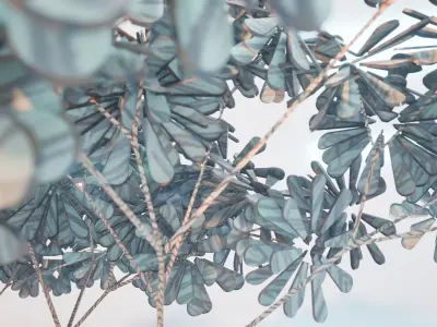 Conceptual shrub S1Bv3 Low-poly 3D model
