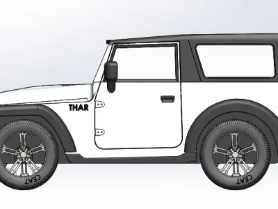 Jeep off-road vehicle 3D print model