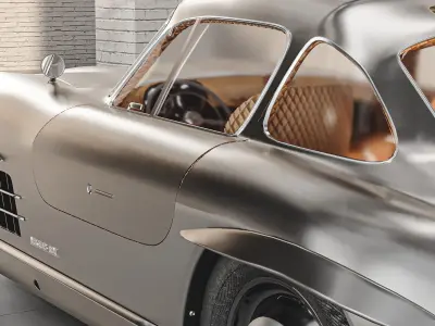  Mercedes Benz 300 SL Low-poly 3D model