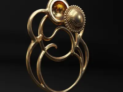 Earrings Gothic Decorative - Chronos 3D print model