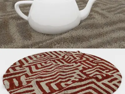 Round Rug Set 299 3D model