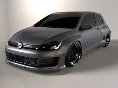 Volkswagen Golf Mk7 GTI Pandem 3D model