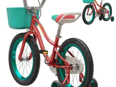 Schwinn 12 Breeze Girls Child Bike with Basket 3D model