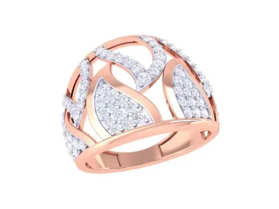 Ladies diamond ring 3D print model 5